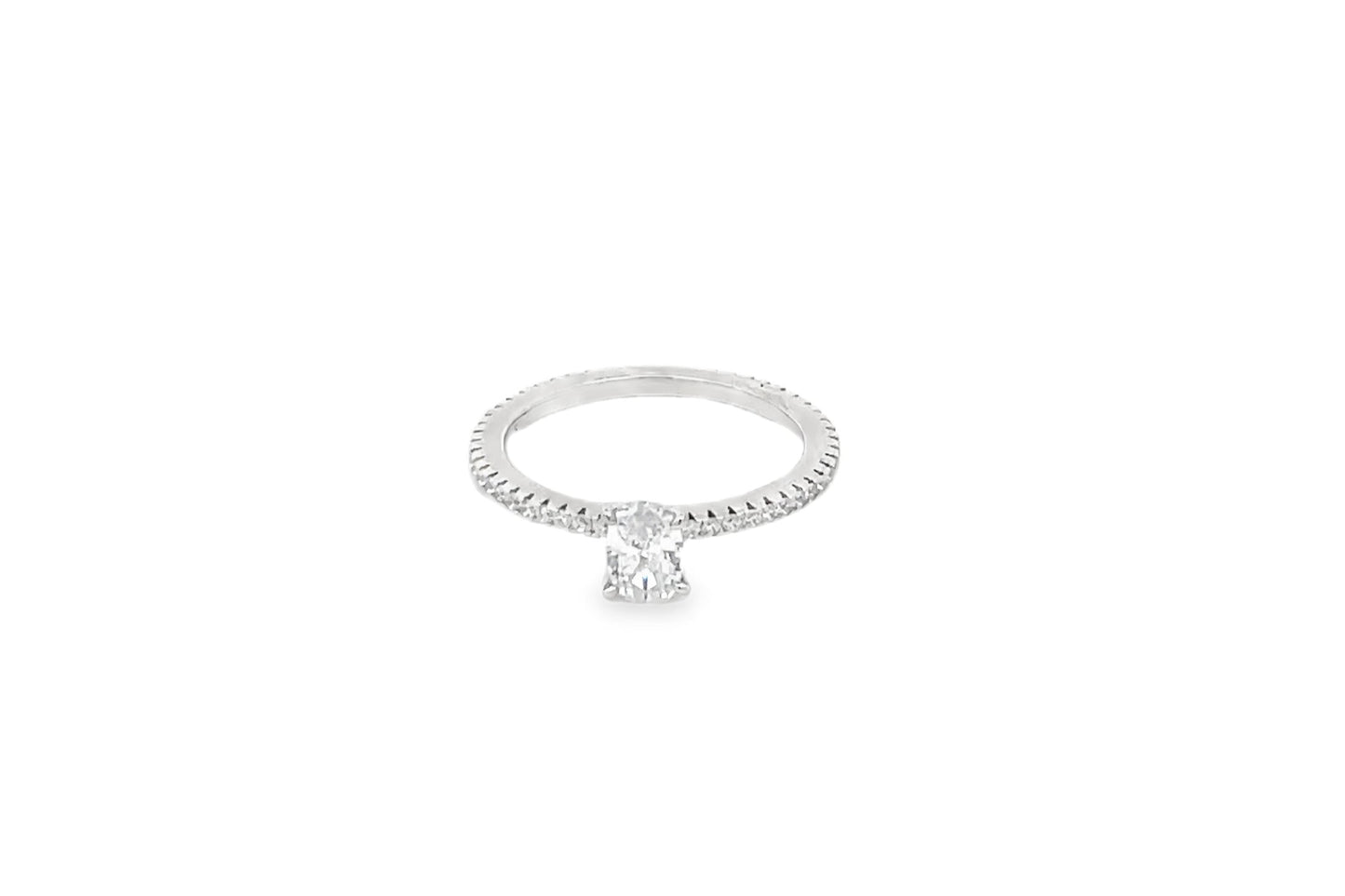 Elegant Oval Solitaire Ring