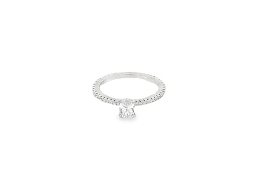 Elegant Oval Solitaire Ring