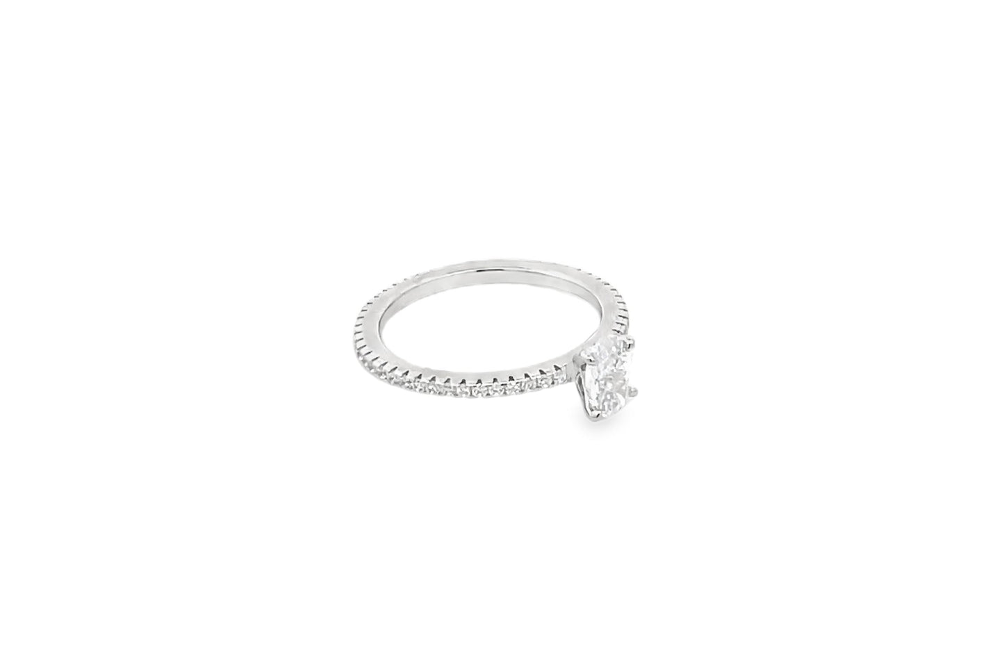 Elegant Oval Solitaire Ring