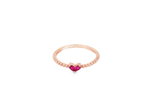 Elegant Rose Gold Ring with Gemstones