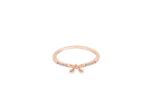 Elegant Rose Gold Bow Ring