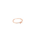 Round Brilliant Cut Diamond Stackable Ring in Polished Rose Gold