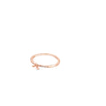 Round Brilliant Cut Diamond Stackable Ring in Polished Rose Gold
