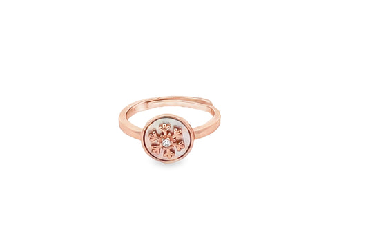 Elegant Rose Gold Floral Ring