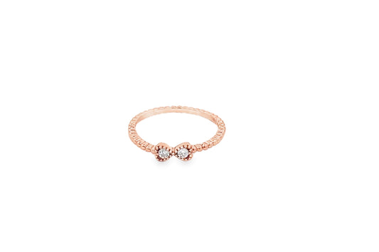 Elegant Rose Gold Bow Ring