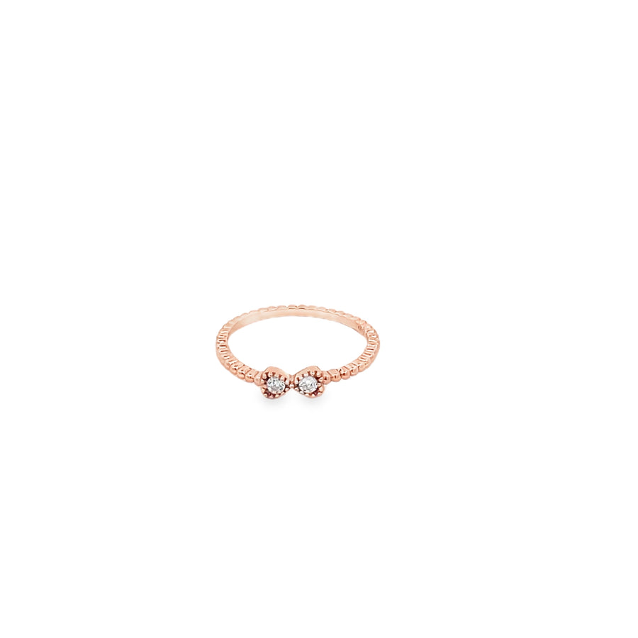 Elegant Rose Gold Bow Ring