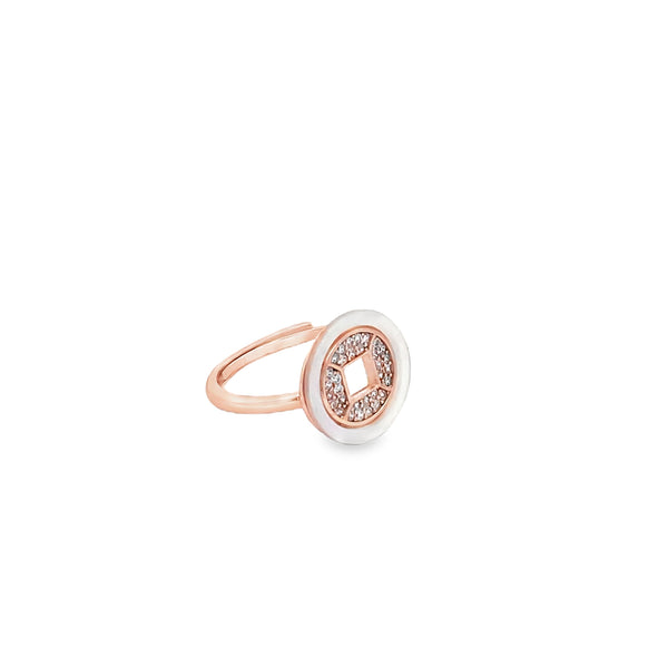 Elegant Rose Gold Ring MOP