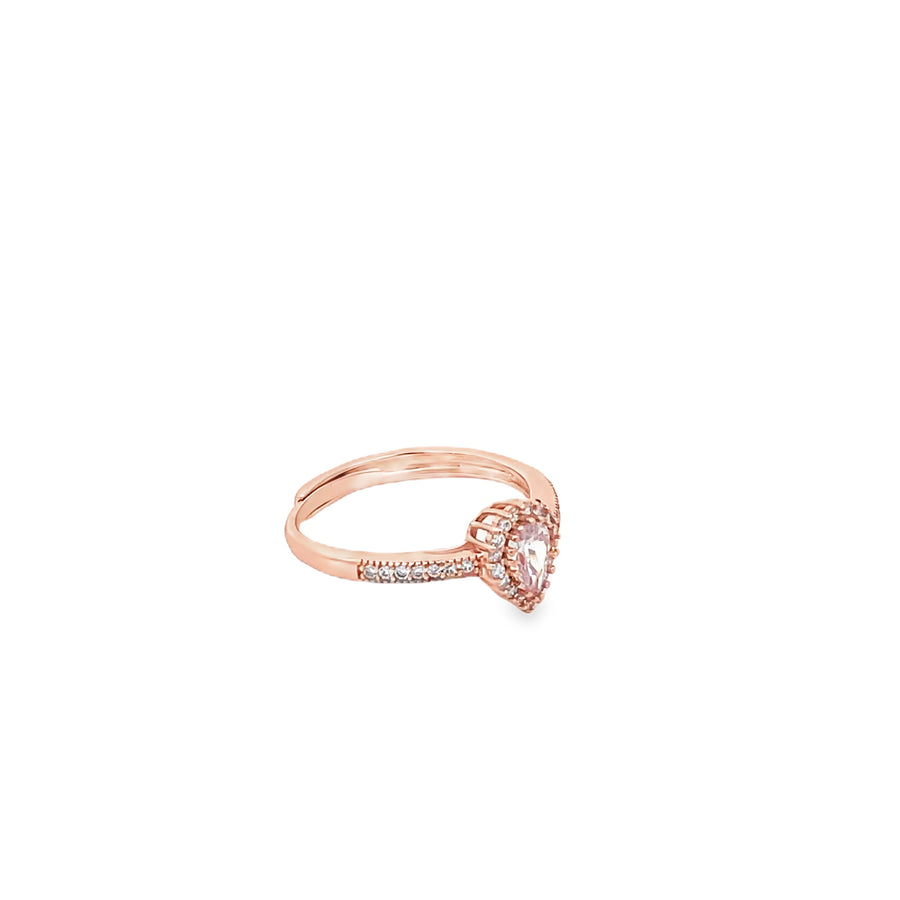 Elegant Rose Gold Teardrop Ring