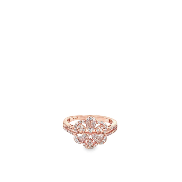 Elegant Rose Gold Floral Ring