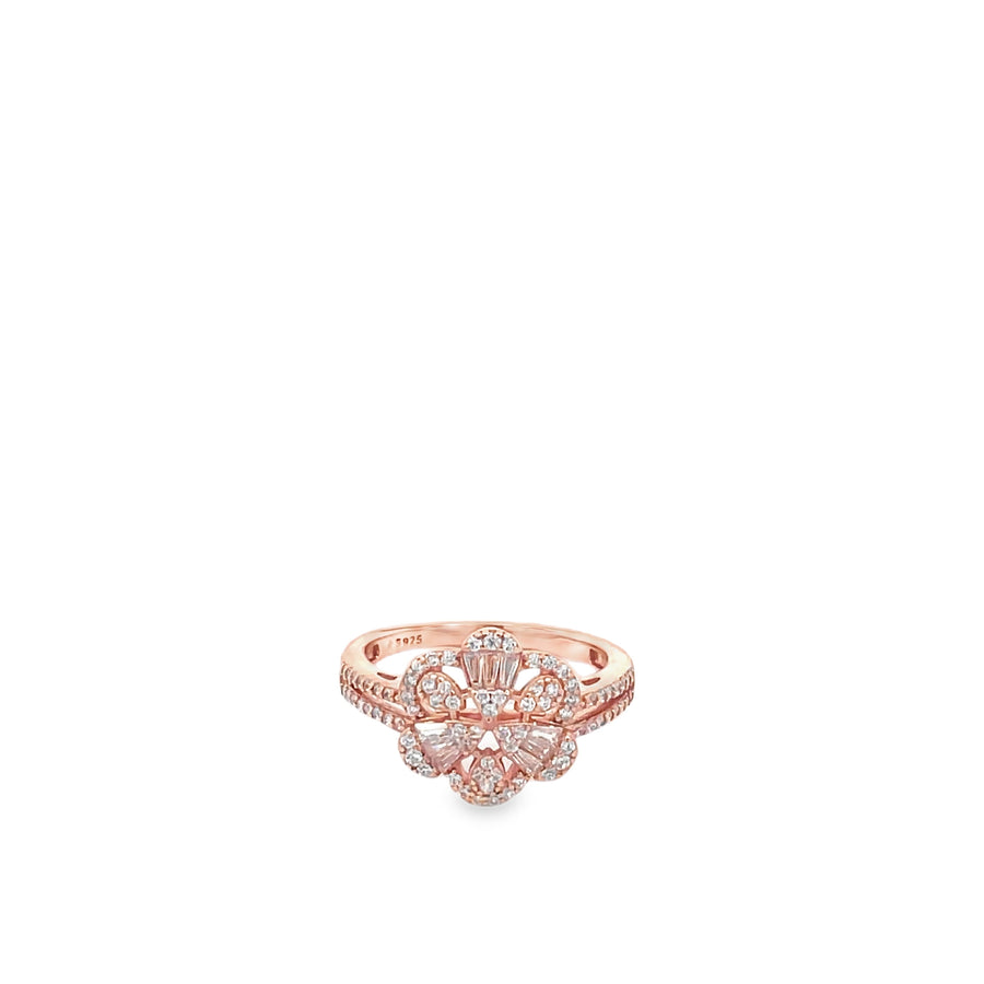 Elegant Rose Gold Floral Ring