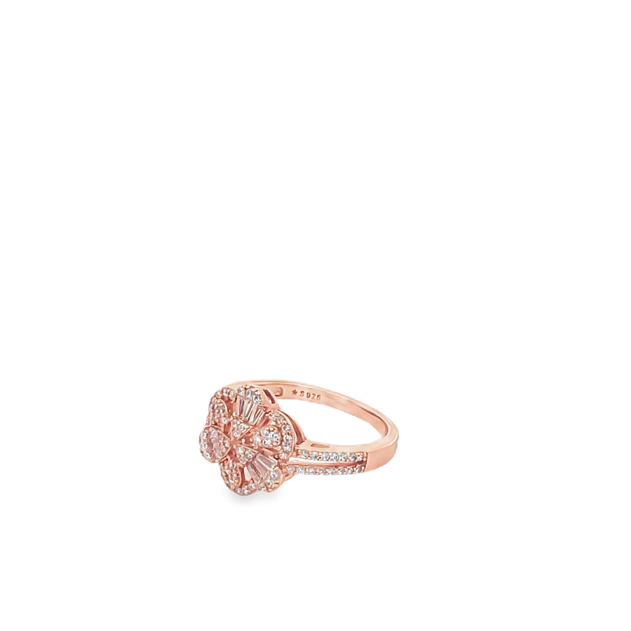 Elegant Rose Gold Floral Ring