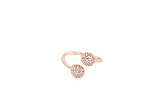 Elegant Double Ball Ring