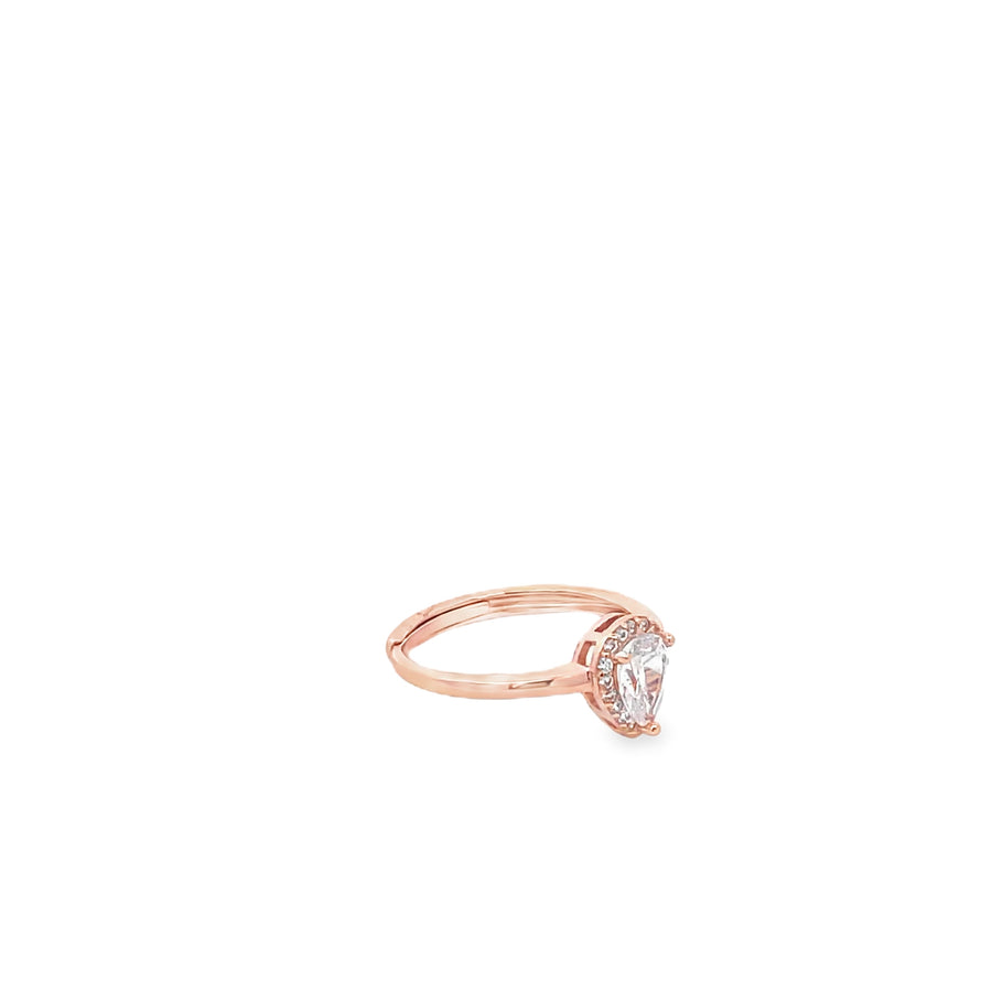 Elegant Rose Gold Teardrop Ring