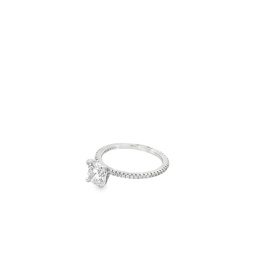 Elegant Silver Engagement Ring