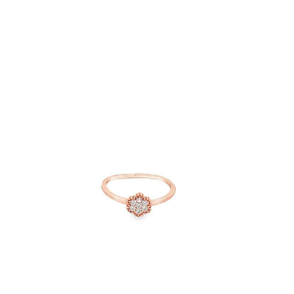 Elegant Rose Gold Ring with Sparkling Center