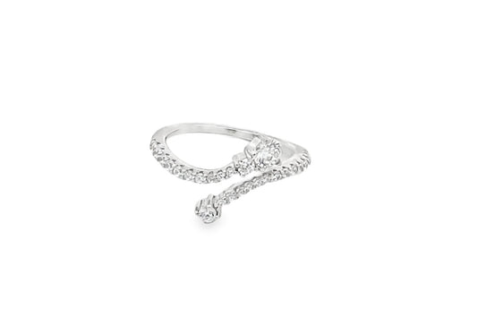 Elegant Silver Dual - Stone Ring