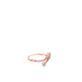 Elegant Rose Gold Ring with Diamonds