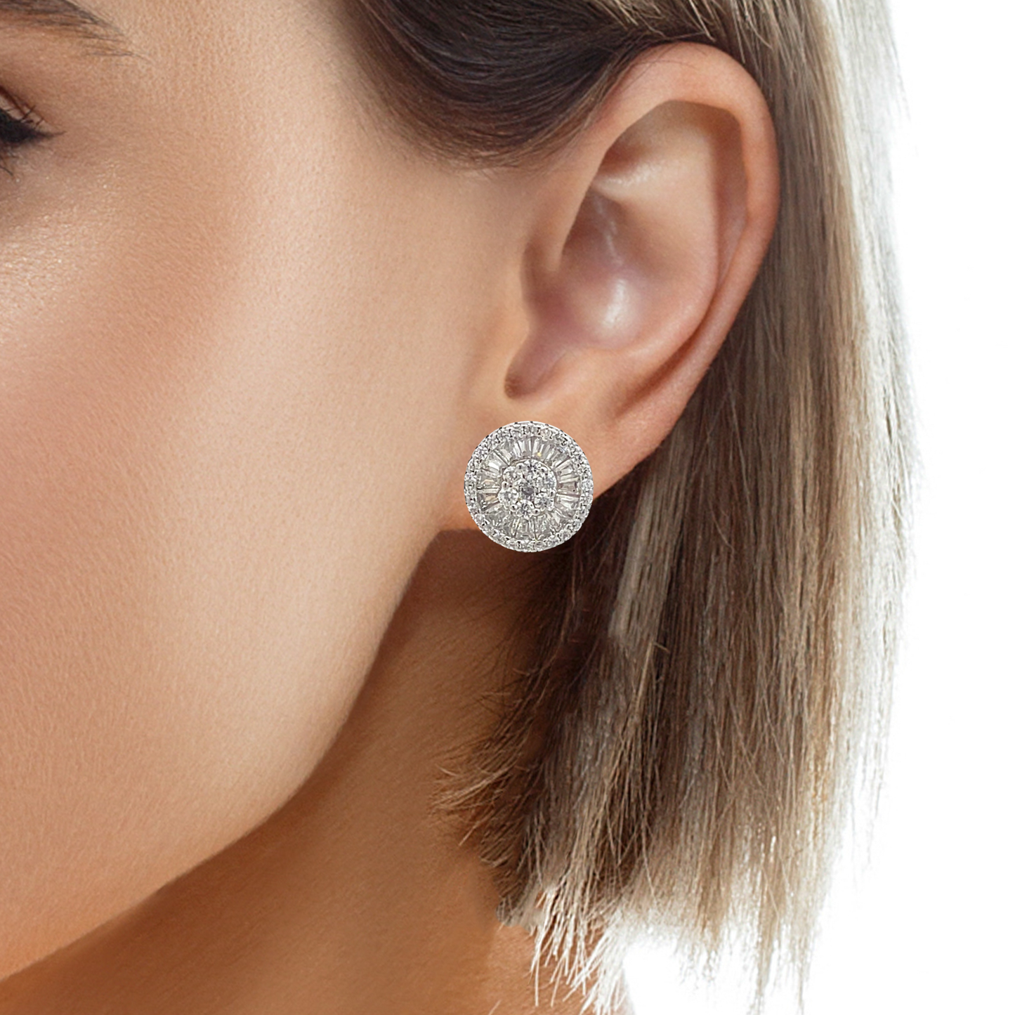 Elegant Diamond Stud Earrings