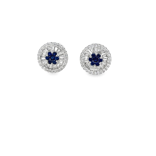Elegant Sapphire and Diamond Earrings