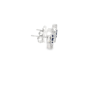 Elegant Sapphire and Diamond Earrings