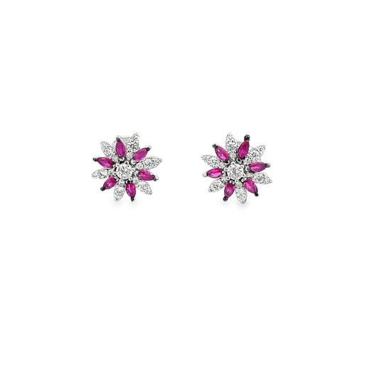 Elegant Floral Pink Earrings