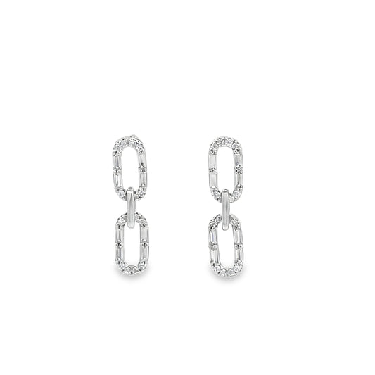 Elegant Silver Chain Earrings