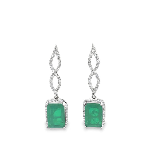 Elegant Emerald Drop Earrings