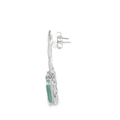 Elegant Emerald Drop Earrings