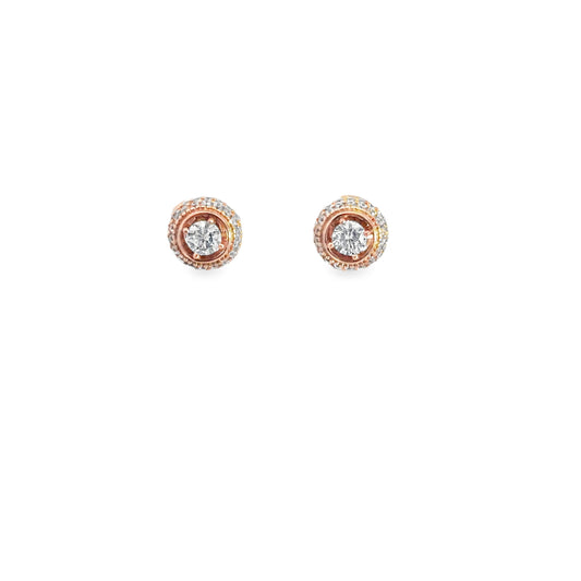Elegant Rose Gold Stud Earrings