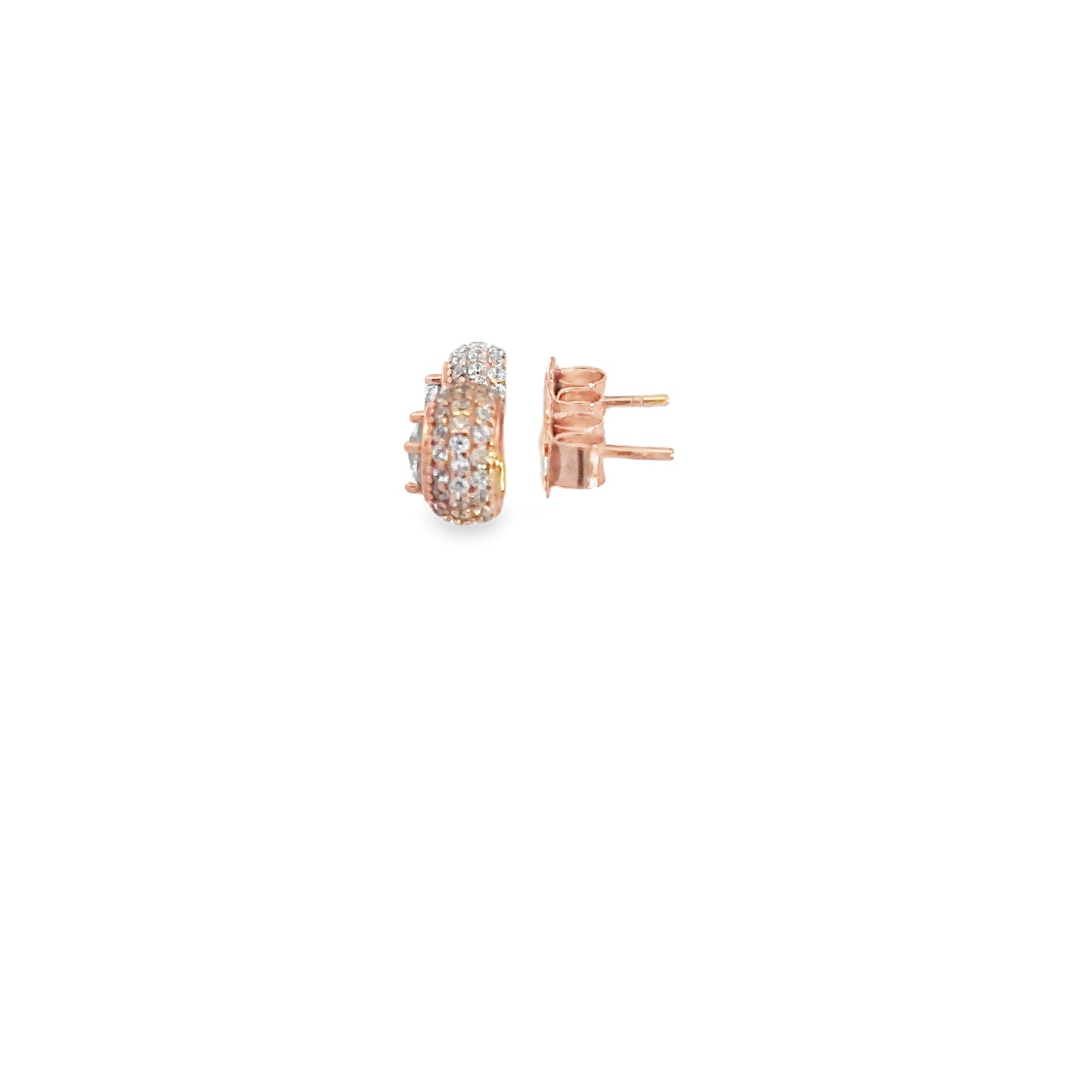 Elegant Rose Gold Stud Earrings