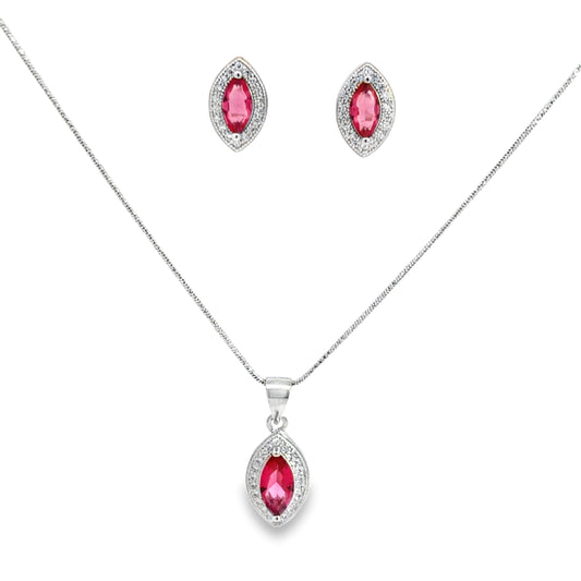 Elegant Pink Jewelry Set