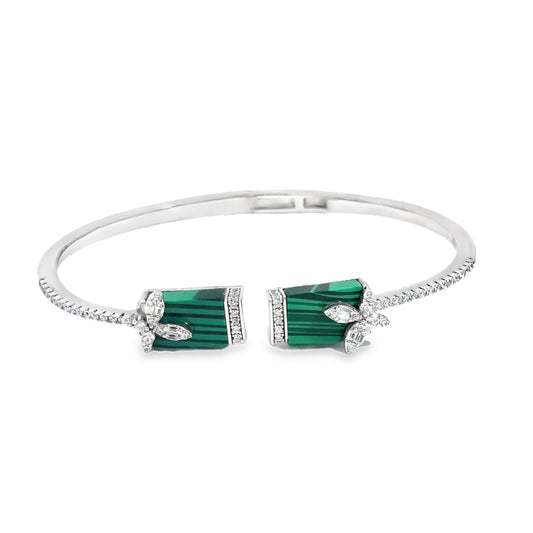 Elegant Green Gemstone Bracelet
