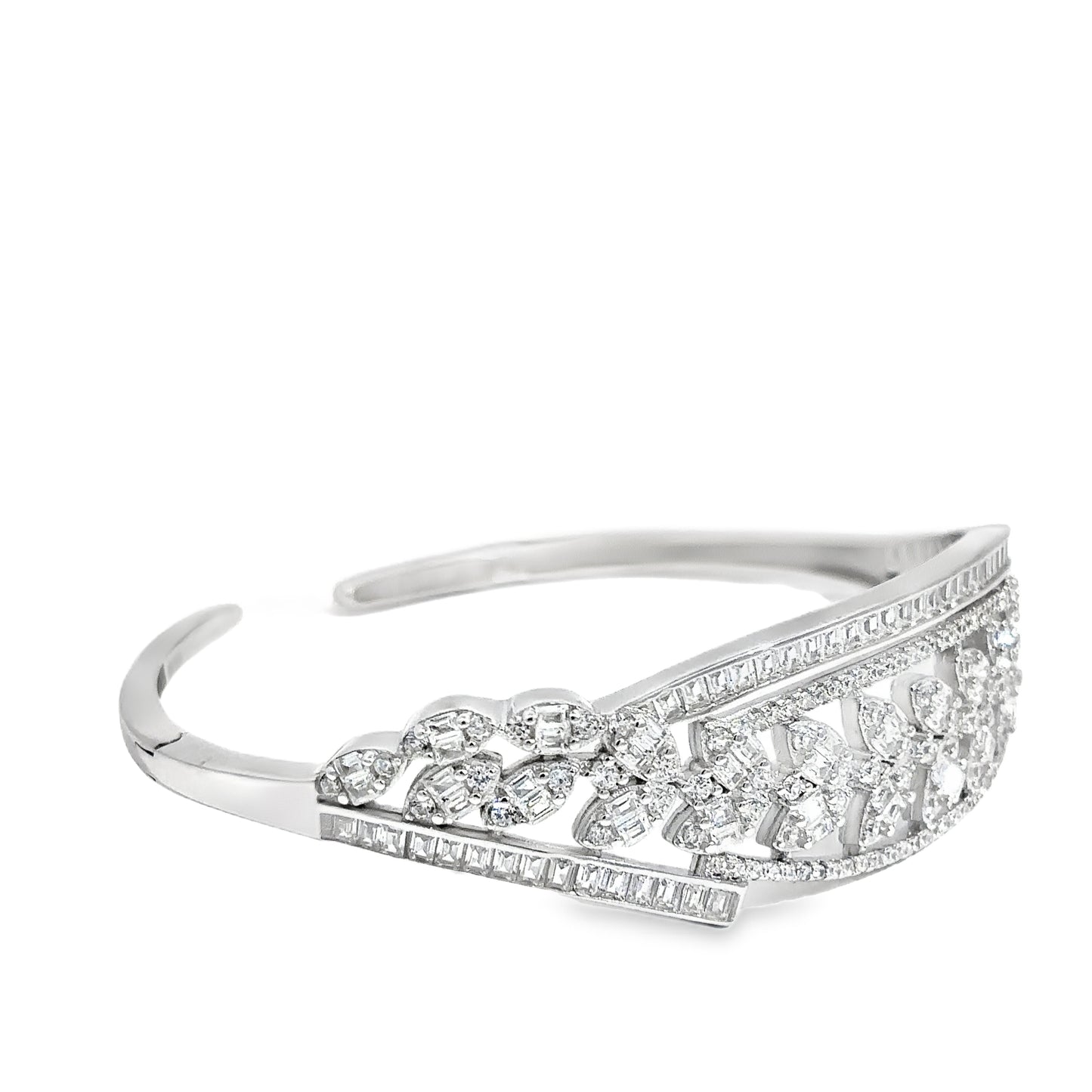Elegant Silver Leaf Bracelet