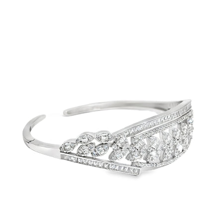 Elegant Silver Leaf Bracelet
