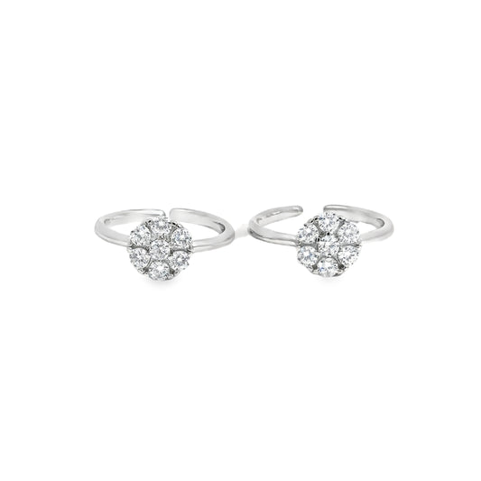 Elegant Floral Toe-Rings