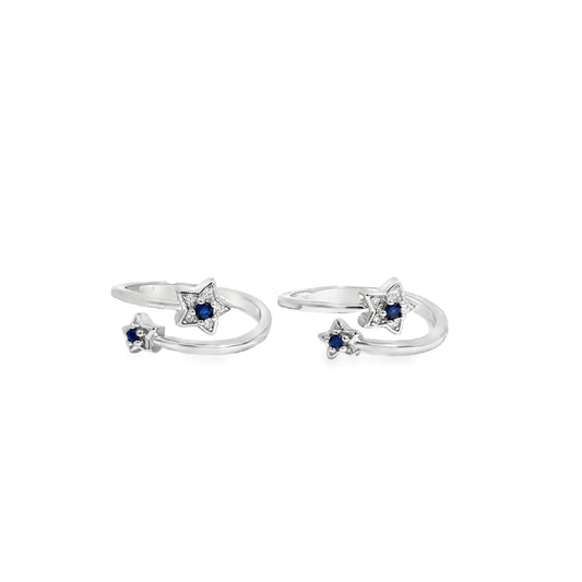 Elegant Silver Toe-Rings with Unique Design