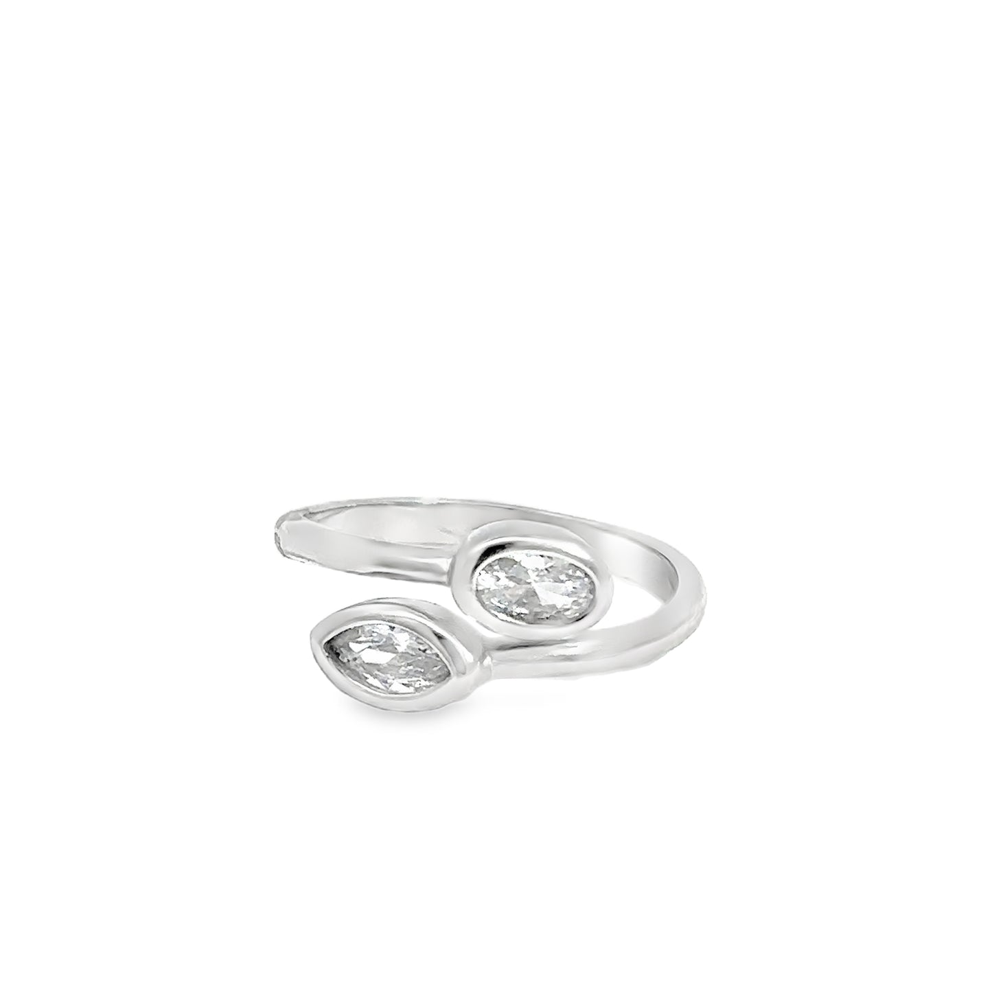 Elegant Silver Toe-Rings with Gemstones
