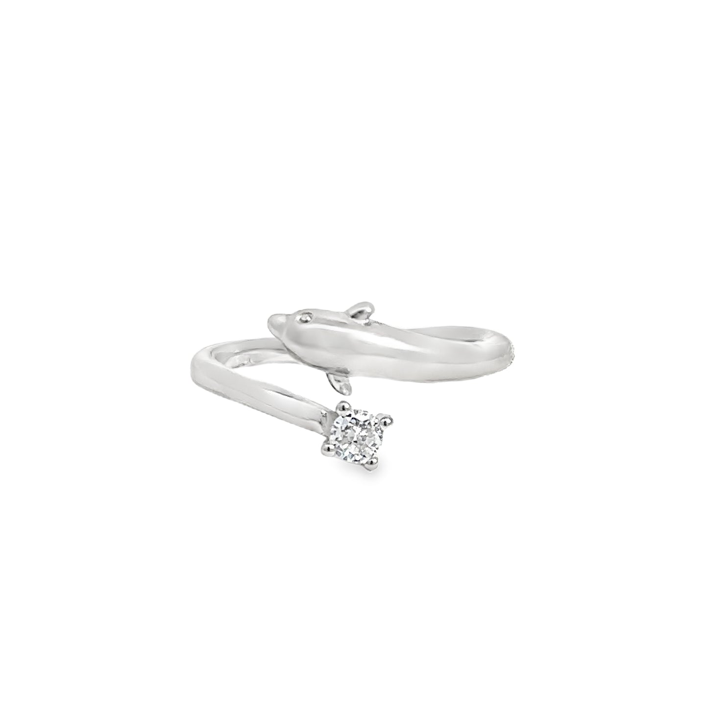 Elegant Silver Whale Twist Toe-Rings