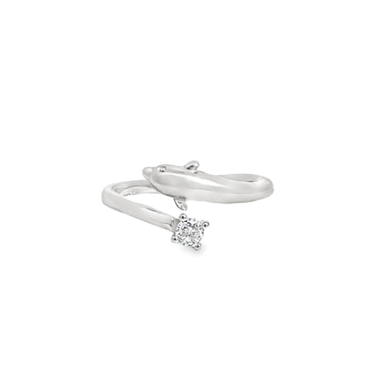 Elegant Silver Whale Twist Toe-Rings