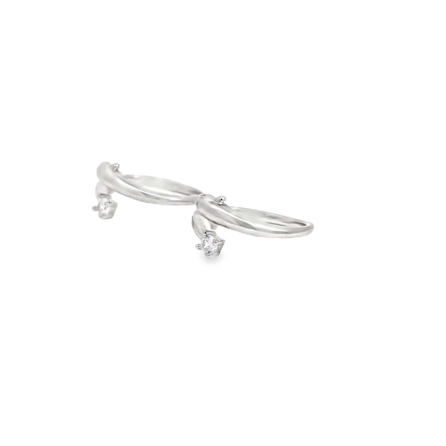 Elegant Silver Whale Twist Toe-Rings