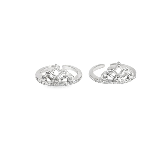 Elegant Crown-Style Toe-Rings