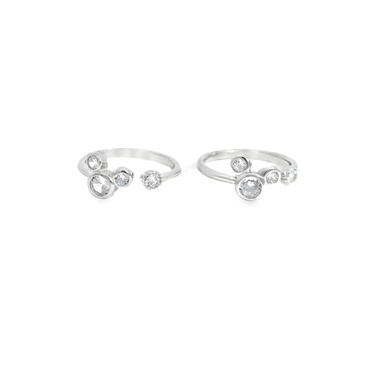 Elegant Silver Toe-Rings