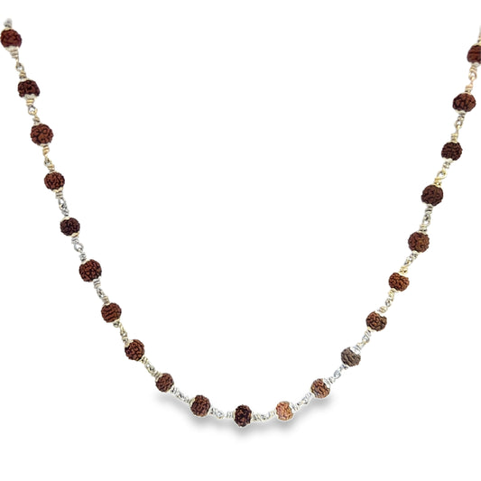 Handcrafted Silver & Bead Strand Necklace