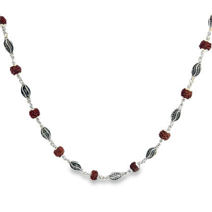 Handcrafted Silver Beaded Necklace