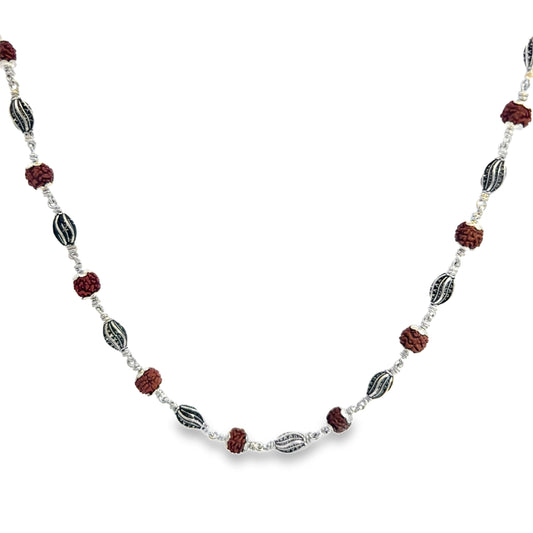 Handcrafted Silver Beaded Necklace