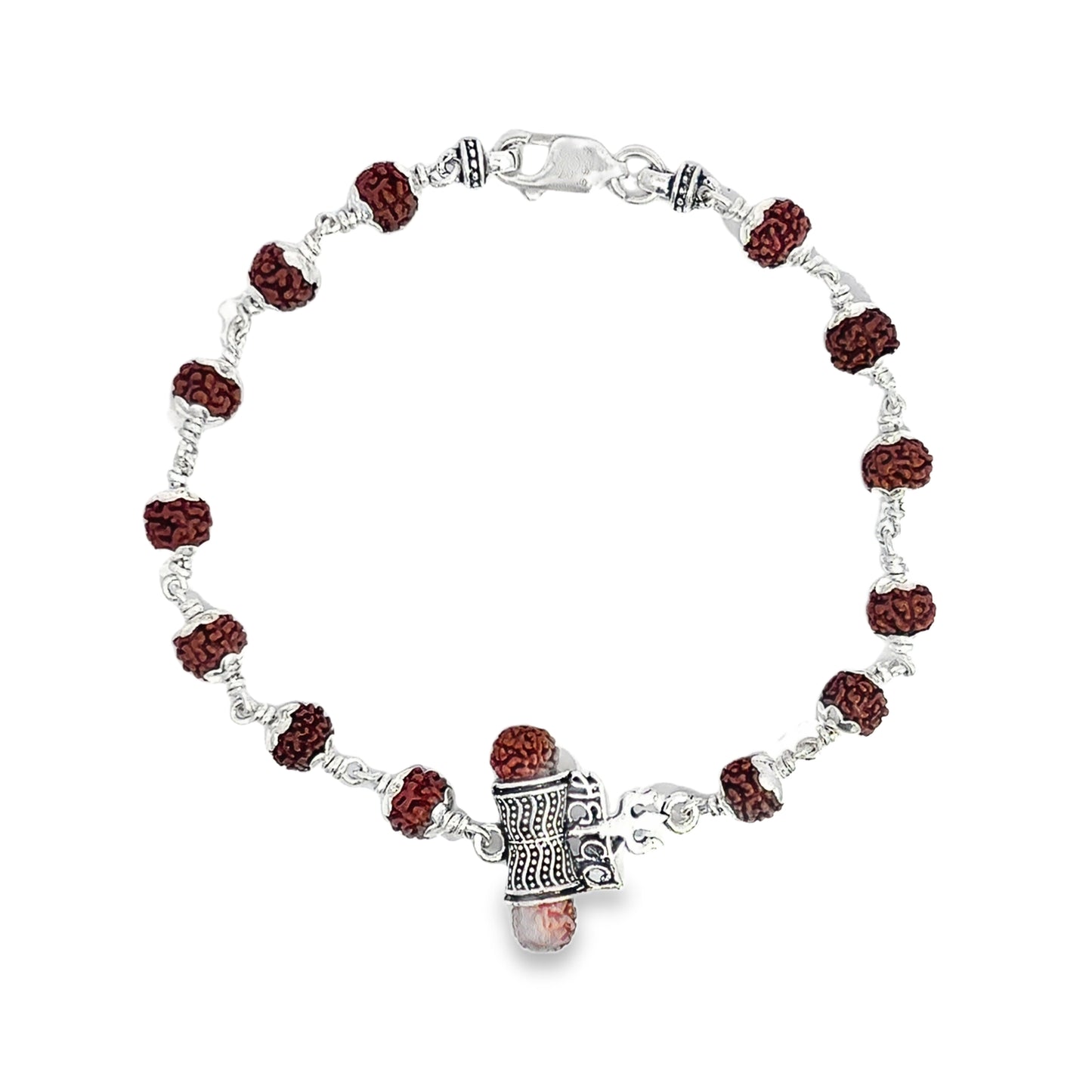 Beaded Bracelet with Silver Accents