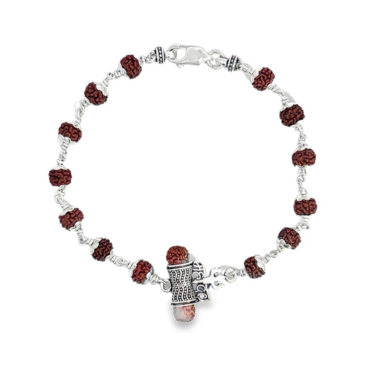 Beaded Bracelet with Silver Accents