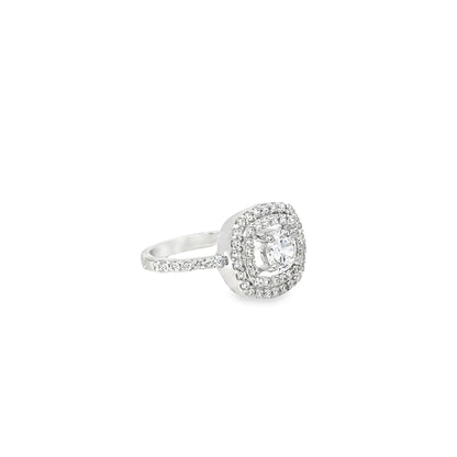 White Gold Engagement Ring with Round Cut Diamond