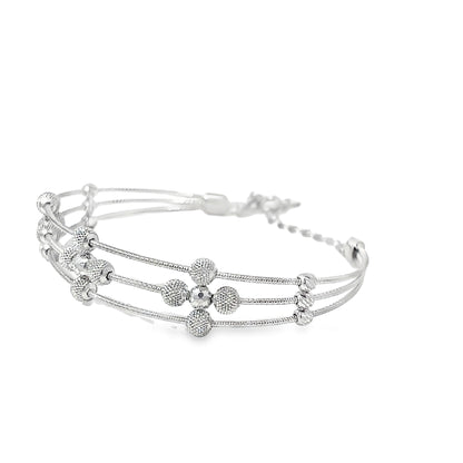 Sterling Silver Multi-Strand Beaded Bracelet