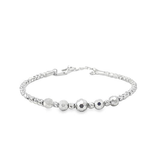 Sterling Silver Beaded Bracelet